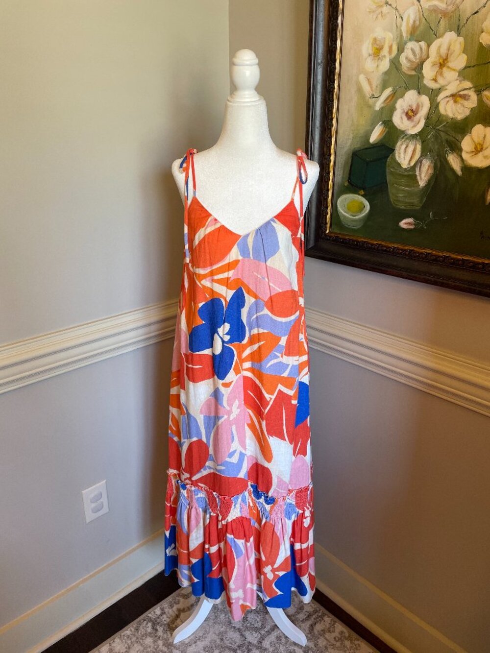 En Saison Multicolor Floral Midi Dress Size S